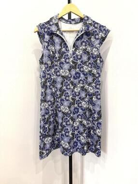 Jack Smith Large Golf Sleeveless Floral Print Dress with Zip Collar